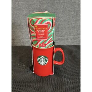 Starbucks 2024 Holiday Blend Red Coffee Mug‎ and Coffee Sample Gift Set Unopened